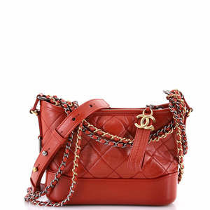 Chanel Small Gabrielle Hobo Quilted Aged Calfskin